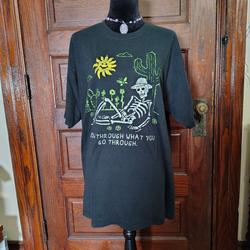 Western Skeleton Positivity Grow Through What You Go Through Men's XL/T778